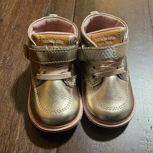 Stride Rite - Size 4.5 Rose gold baby walker shoes